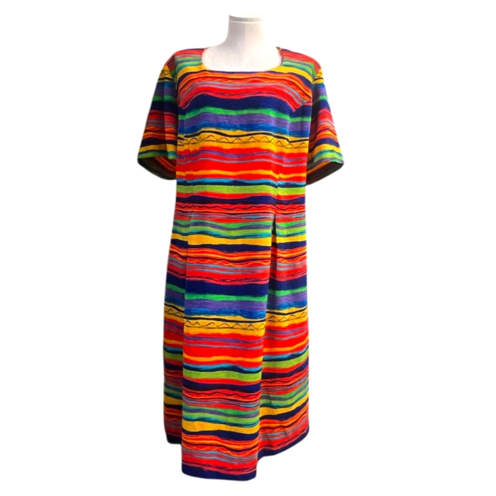 SAG HARBOR  Colorful Striped Dress